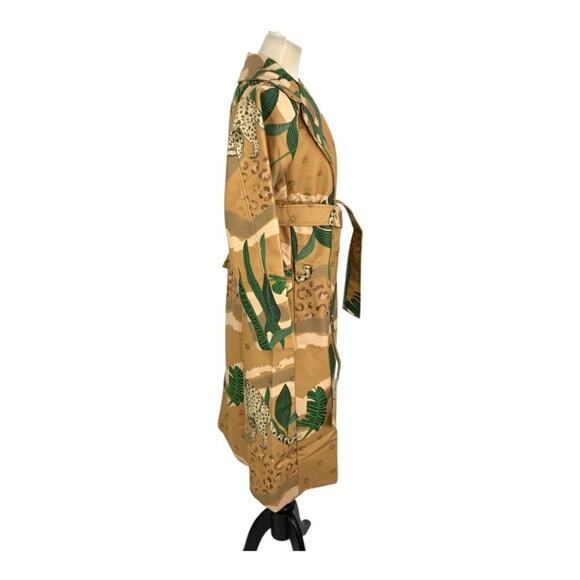 Las Surenas Jungle D'Amour Leopard Print Coat Camel Size Large NWT $600 MSRP - Picture 9 of 9